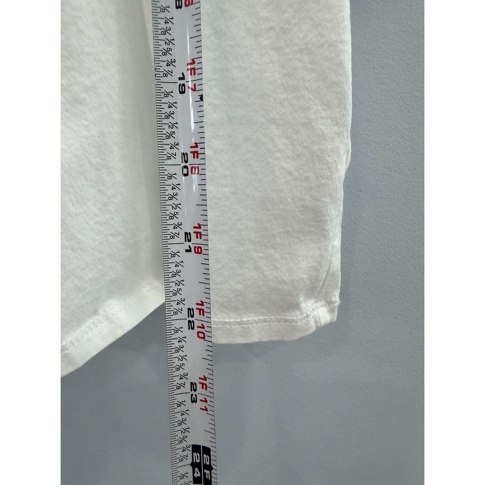 A New Day Women's XL White Puff Sleeve Cotton Scoop Neck Top - Picture 9 of 9